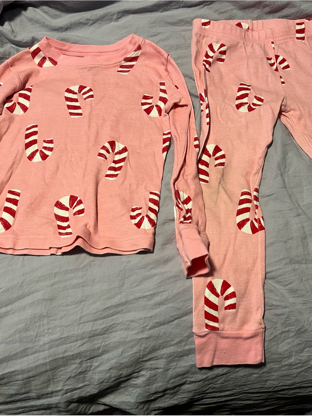 Carter's Pink Candy Cane Print Pajama Set